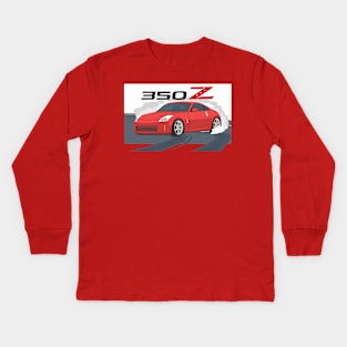 car 350z drift red Kids Long Sleeve T-Shirt